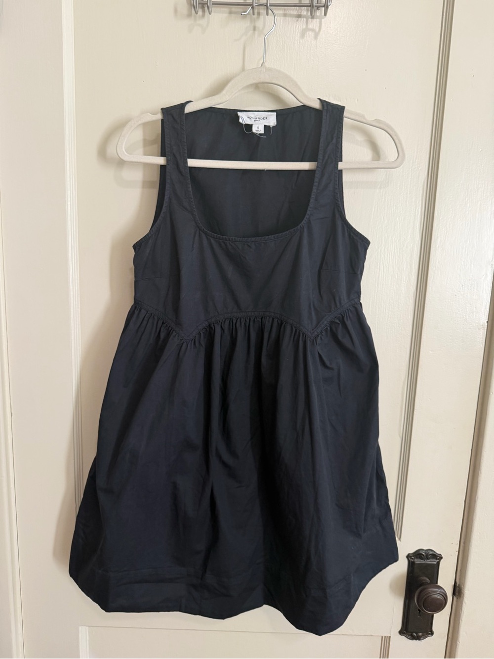 Pomander Place Black Sleeveless Babydoll Mini Dress